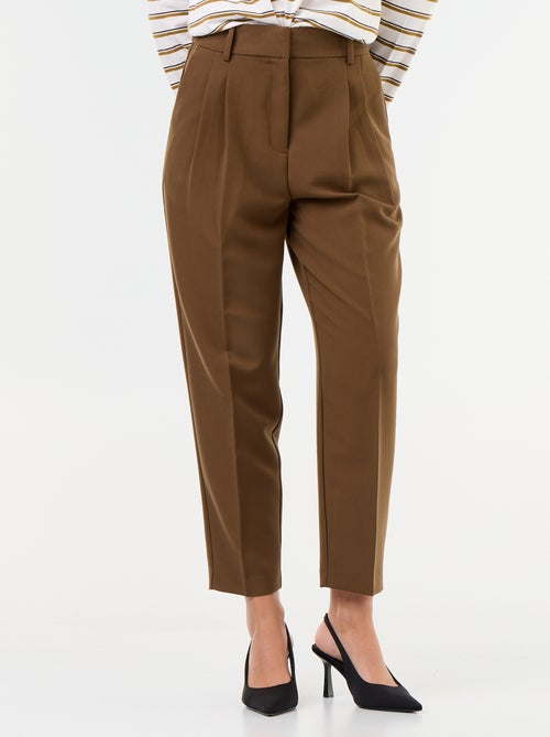 Pantalone taglio carota vita alta - Kiabi
