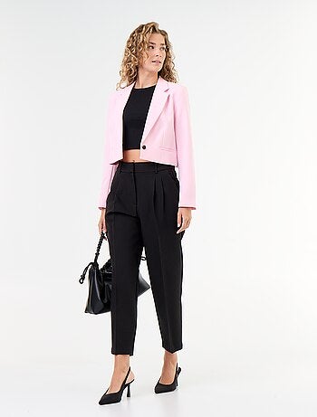 Pantalone taglio carota vita alta
