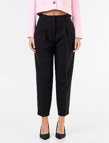 Pantalone taglio carota vita alta