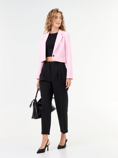 Pantalone taglio carota vita alta - Kiabi