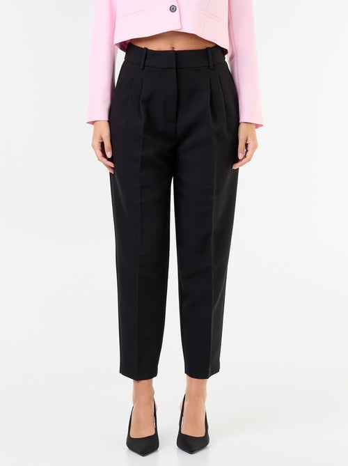 Pantalone taglio carota vita alta - Kiabi