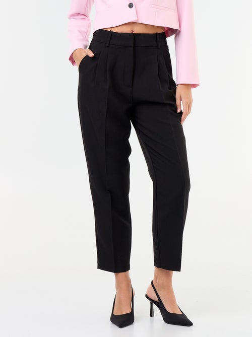 Pantalone taglio carota vita alta - Kiabi