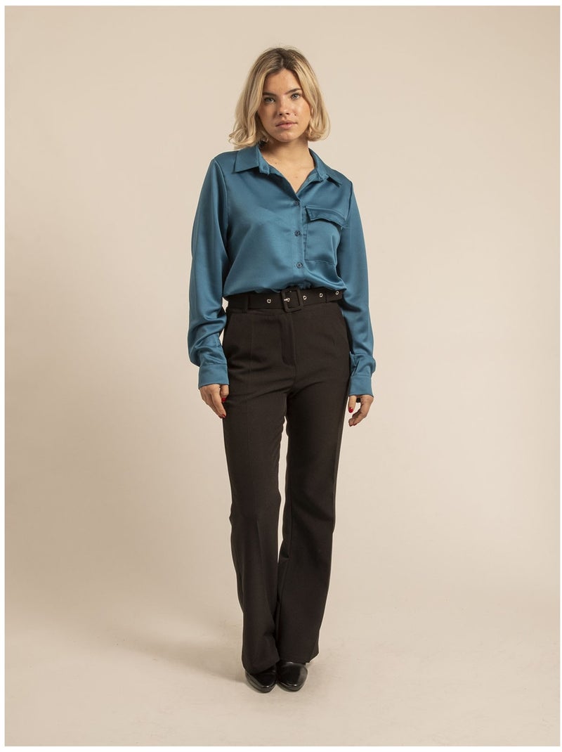 Pantalone taglio dritto ECAILLE Nero - Kiabi