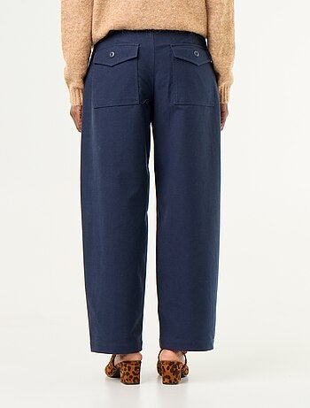 Pantalone tinta unita a gamba larga