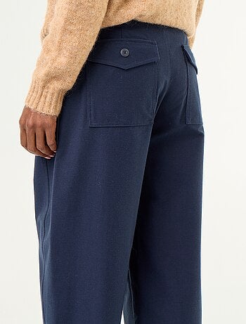 Pantalone tinta unita a gamba larga