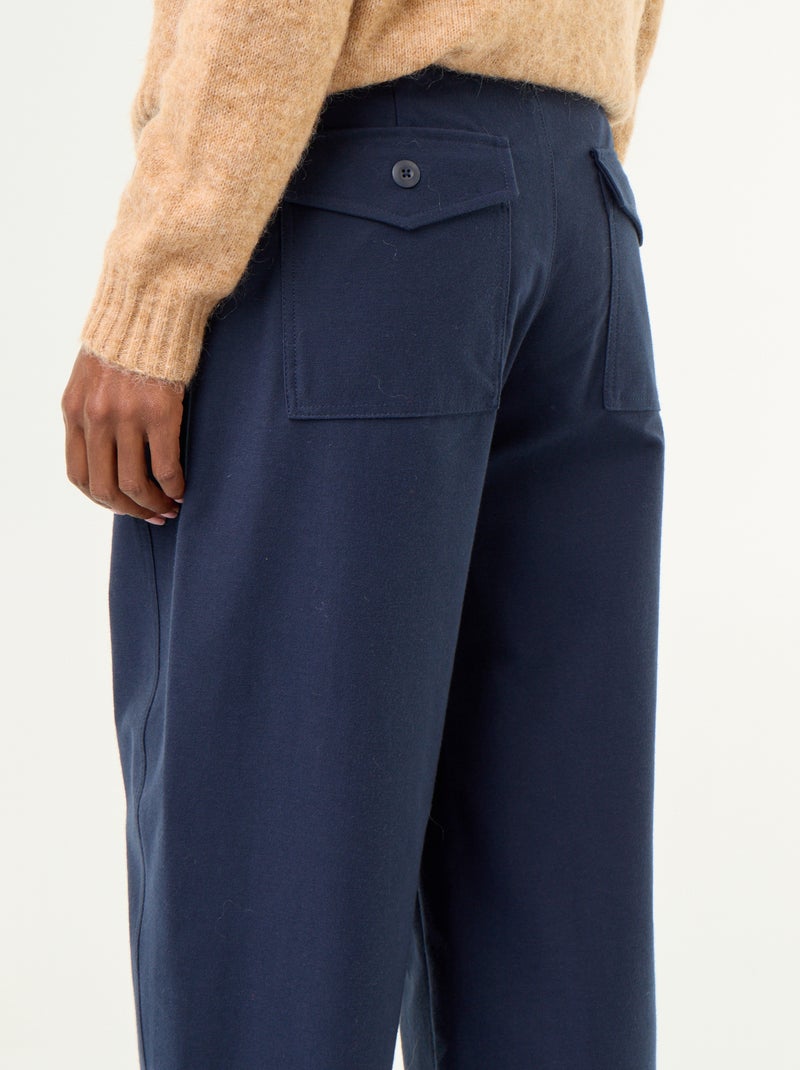 Pantalone tinta unita a gamba larga Blu - Kiabi