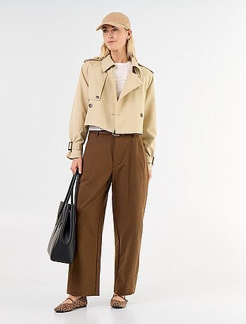 Pantalone tinta unita a gamba larga
