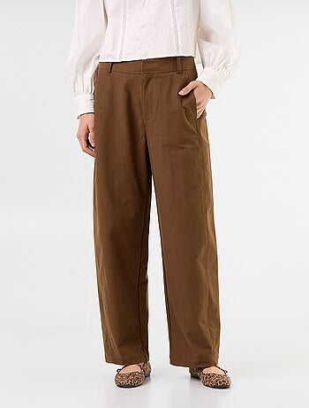 Pantalone tinta unita a gamba larga