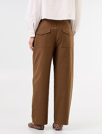 Pantalone tinta unita a gamba larga