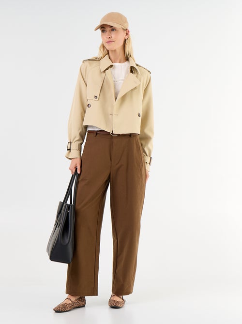 Pantalone tinta unita a gamba larga - Kiabi