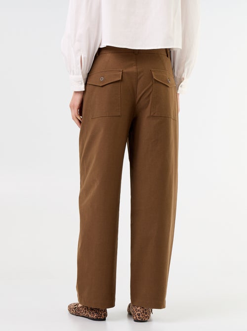 Pantalone tinta unita a gamba larga - Kiabi