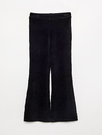 Pantalone tinta unita in velluto a coste