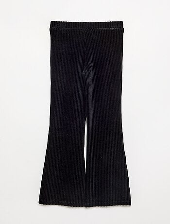 Pantalone tinta unita in velluto a coste