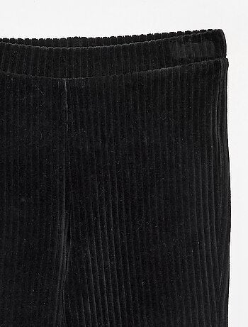 Pantalone tinta unita in velluto a coste