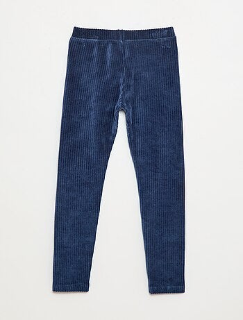 Pantaloni tinta unita in velluto a coste spesso
