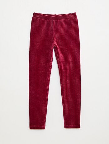 Pantaloni tinta unita in velluto a coste spesso