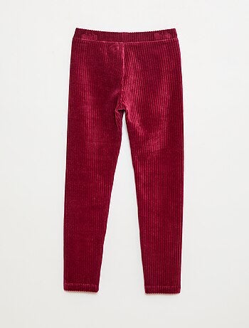 Pantaloni tinta unita in velluto a coste spesso