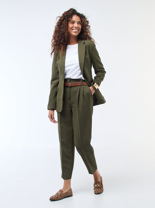 Pantalone tinta unita taglio carota - Kiabi