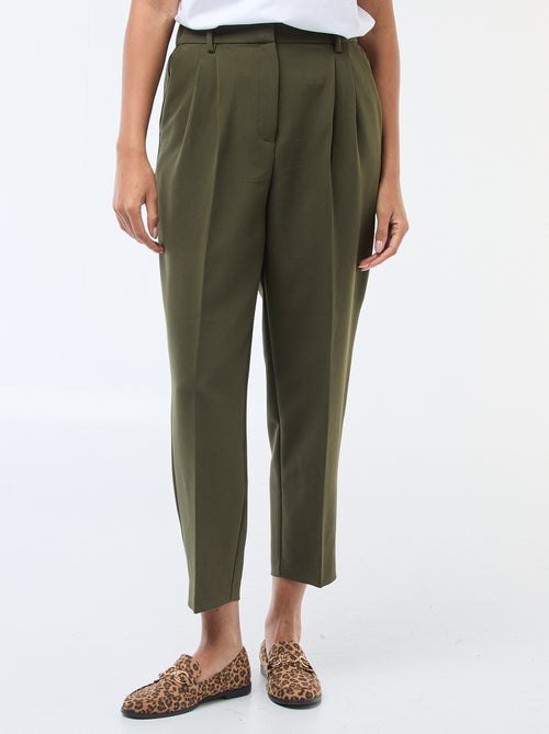 Pantalone tinta unita taglio carota - Kiabi