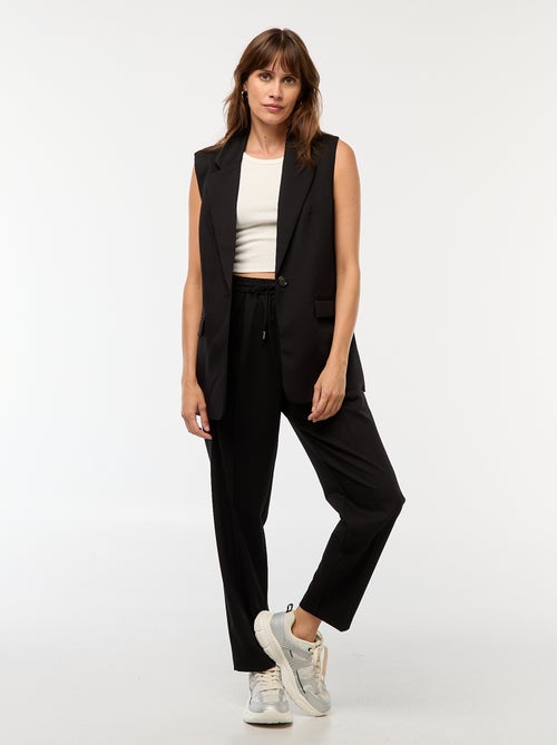 Pantalone tipo jogger tinta unita - Kiabi