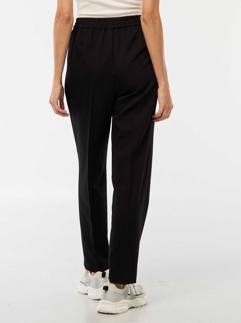 Pantalone tipo jogger tinta unita Nero - Kiabi