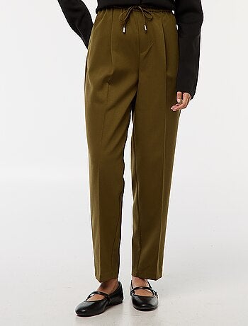 Pantalone tipo jogger tinta unita