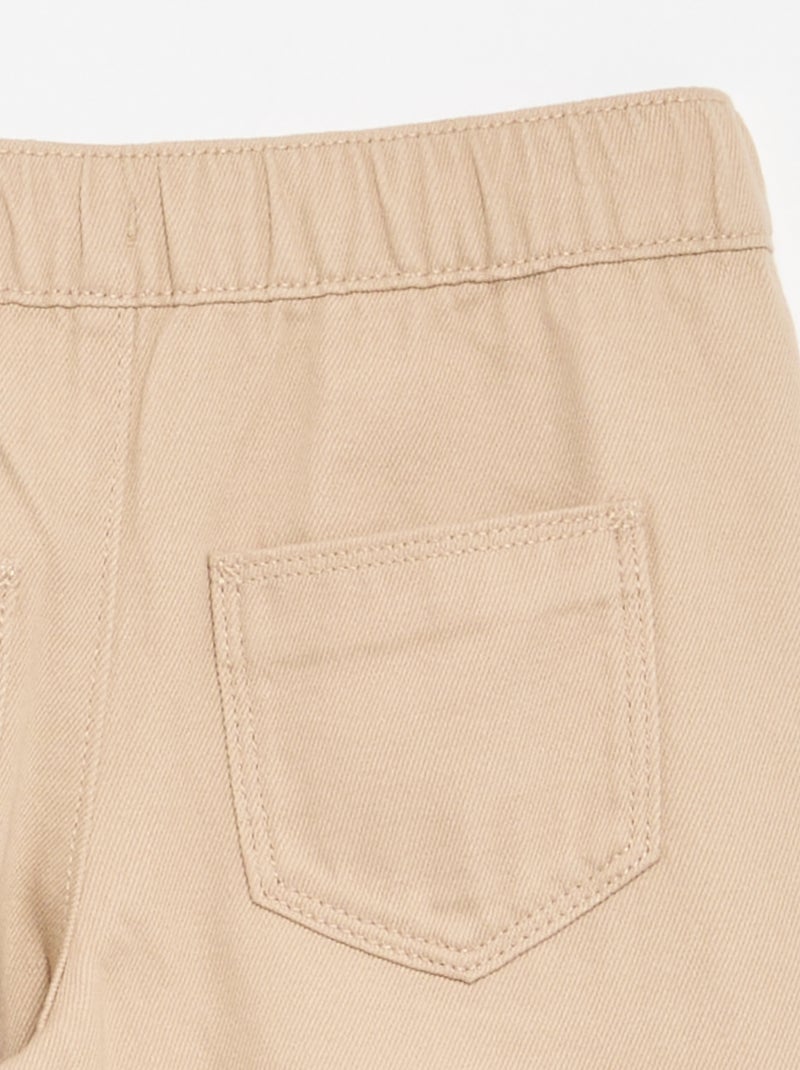Pantalone wide leg - taglio aderente Beige - Kiabi
