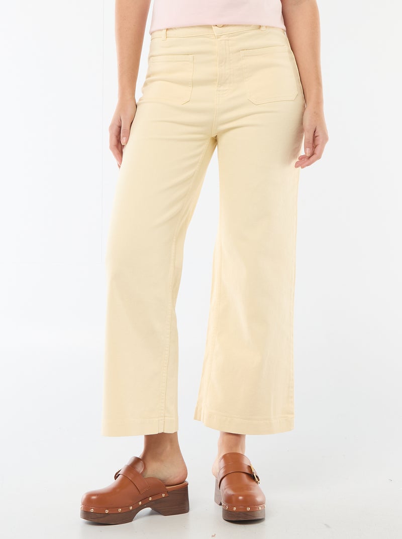 Pantalone wide leg colorato Giallo - Kiabi