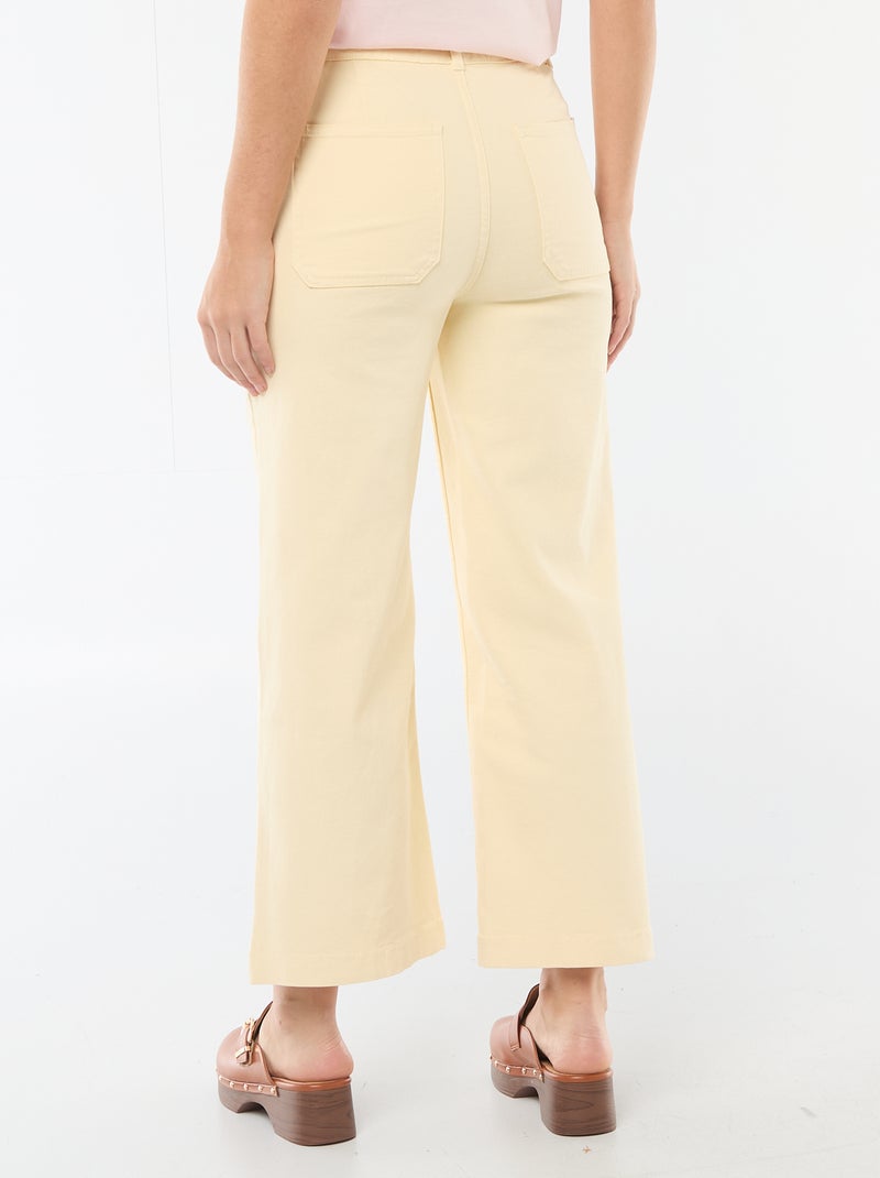 Pantalone wide leg colorato Giallo - Kiabi