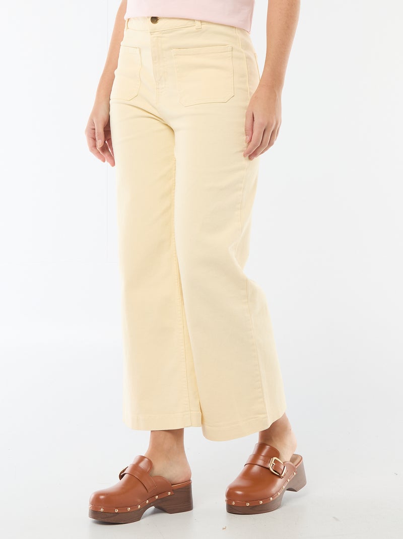 Pantalone wide leg colorato Giallo - Kiabi