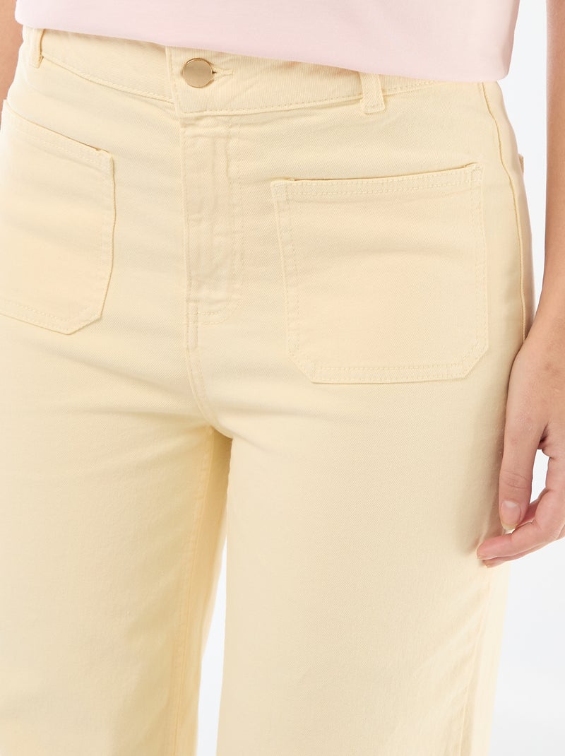 Pantalone wide leg colorato Giallo - Kiabi