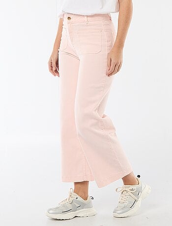 Pantalone wide leg colorato
