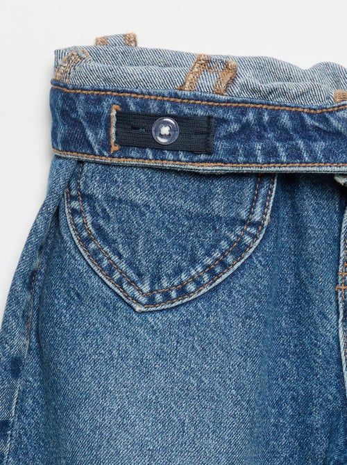Pantalone wide leg con ricami a cuore - Kiabi