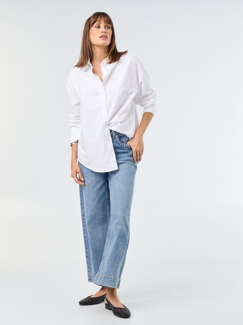 Pantalone wide leg con tasche intrecciate - Kiabi Pantalone wide leg con tasche intrecciate - Kiabi