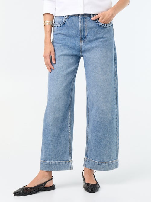 Pantalone wide leg con tasche intrecciate - Kiabi Pantalone wide leg con tasche intrecciate - Kiabi