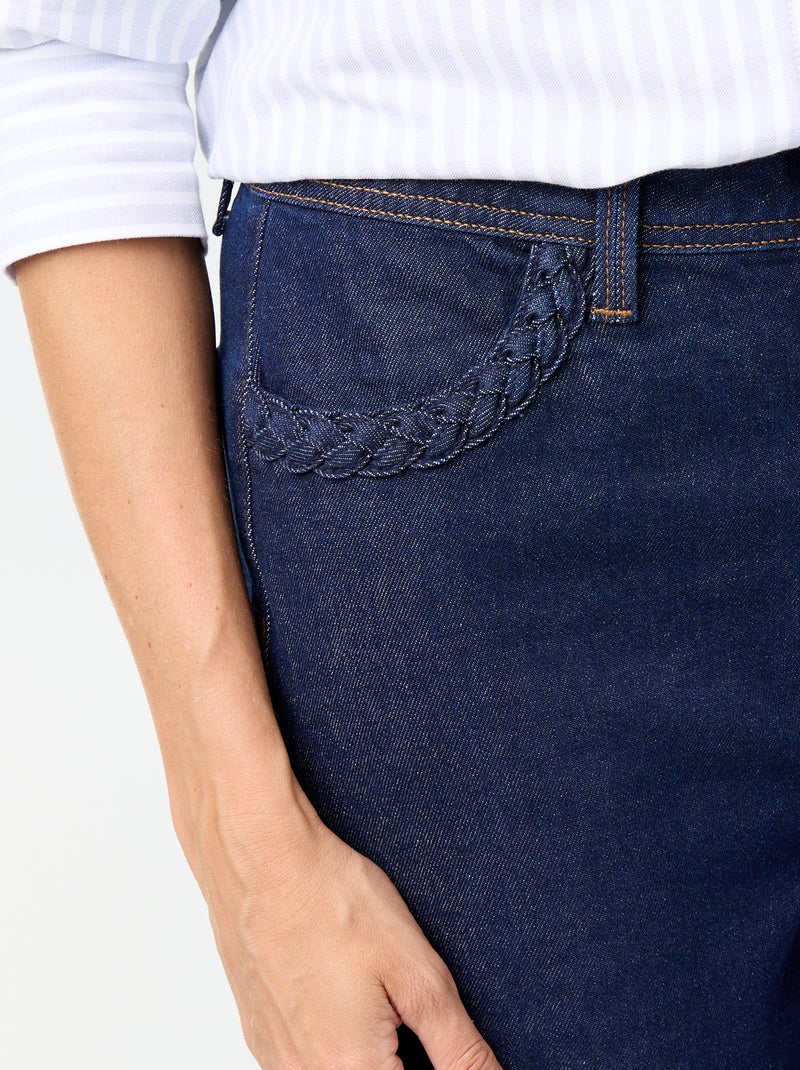 Pantalone wide leg con tasche intrecciate Blu - Kiabi