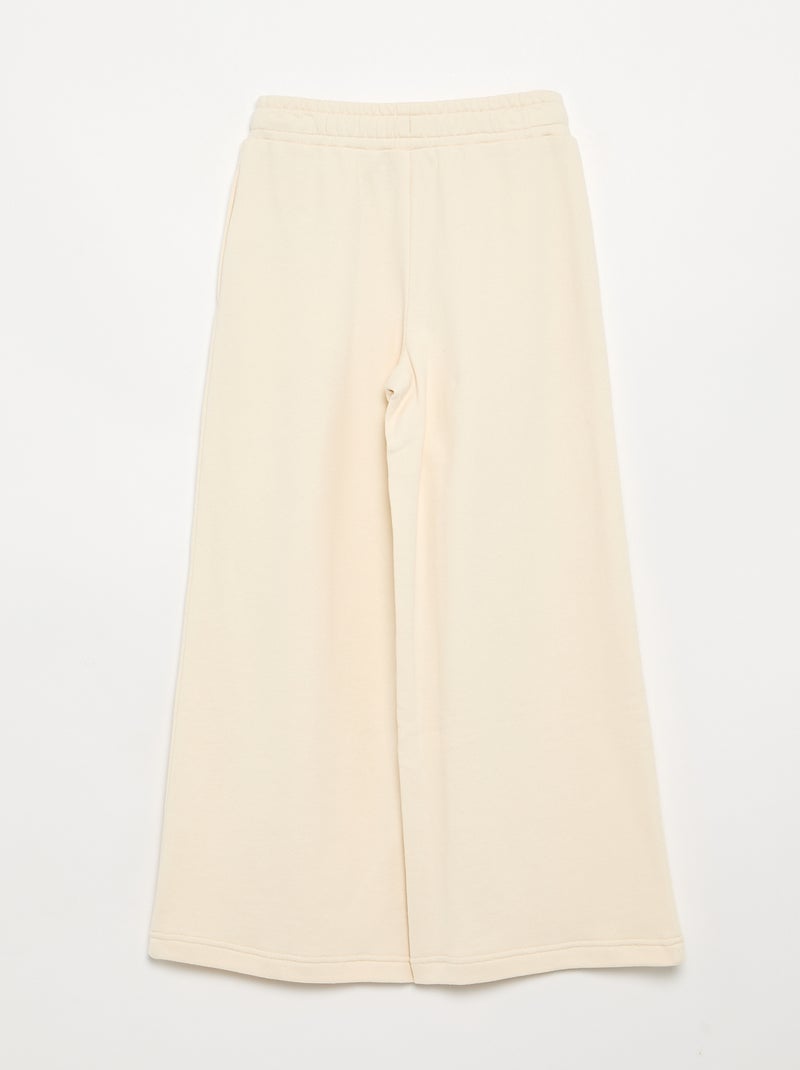 Pantalone wide leg tinta unita Bianco Ecru - Kiabi
