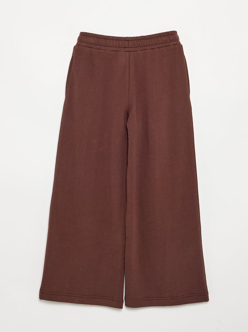 Pantalone wide leg tinta unita Marrone - Kiabi