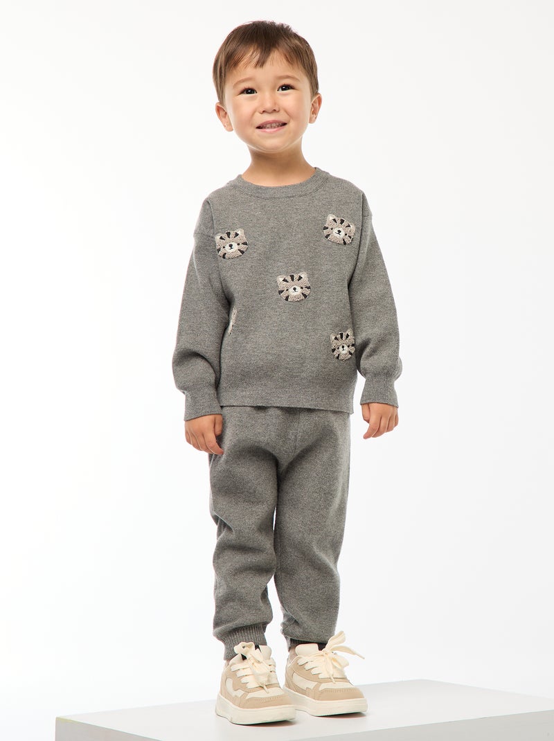 PantaloneBasic in maglia + calzini - 2 pezzi Grigio - Kiabi