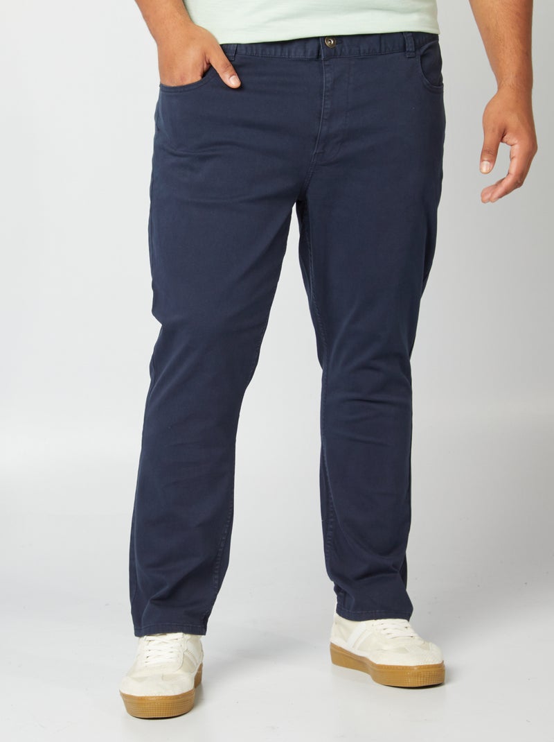 Pantaloni tasche fitted L34 BLU Taglie forti Uomo