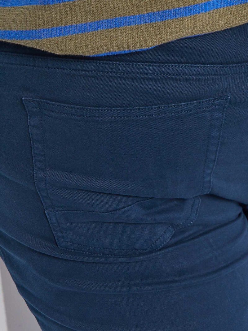Pantaloni 5 tasche fitted L34 BLU - Kiabi