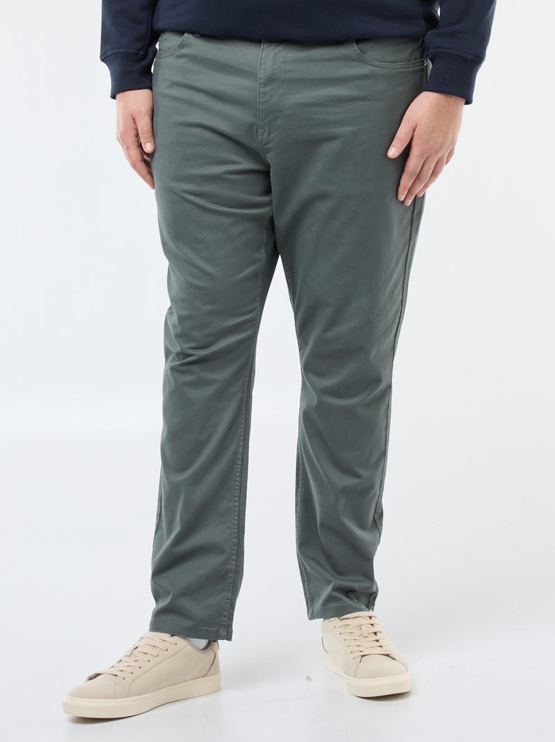 Pantaloni 5 tasche fitted L34 Verde - Kiabi