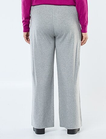 Pantaloni a coste ampi tinta unita