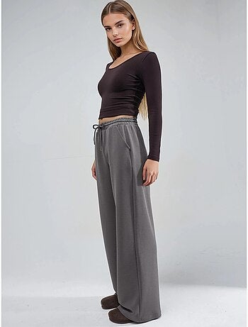 Pantaloni a costine con coulisse in vita busem