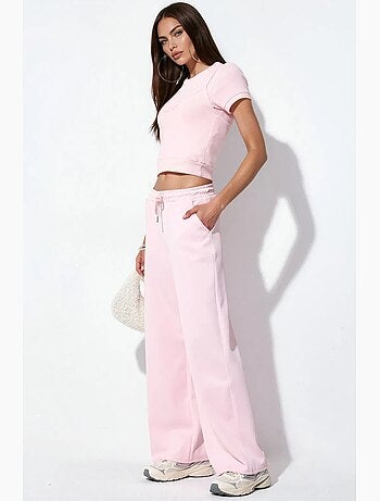 Pantaloni a costine con coulisse in vita busem