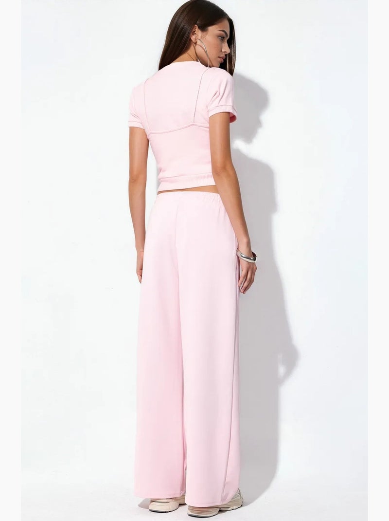 Pantaloni a costine con coulisse in vita busem Rosa confetto - Kiabi