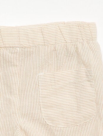 Pantalone in maglia a costine con vita elasticizzata