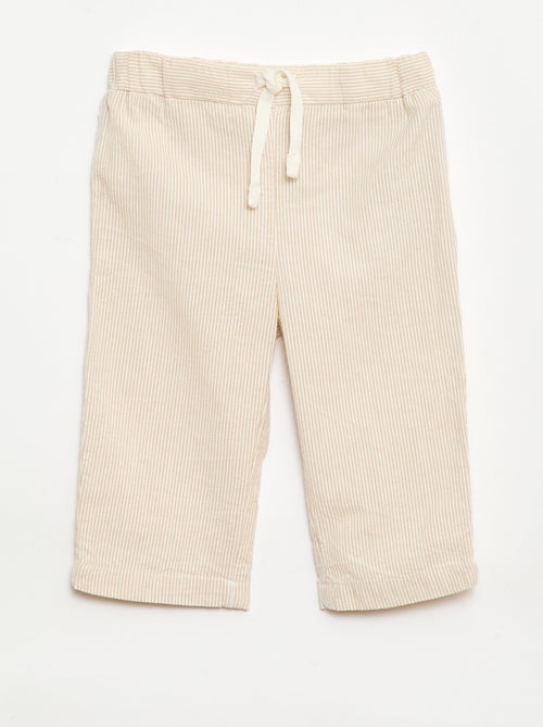 Pantaloni a costine con vita elasticizzata - Kiabi