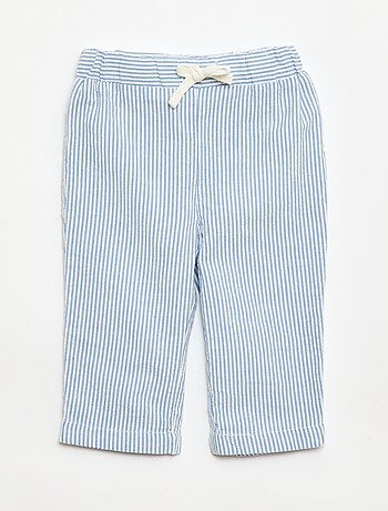 Pantalone in maglia a costine con vita elasticizzata