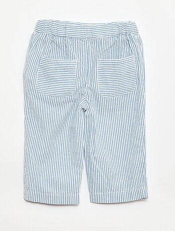 Pantalone in maglia a costine con vita elasticizzata